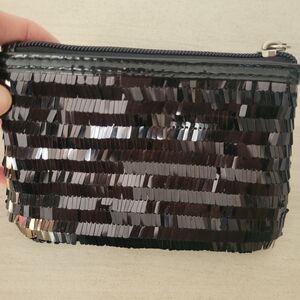 Chic Sequin Clutch Black Charming Charlie Brand 6in x 4in